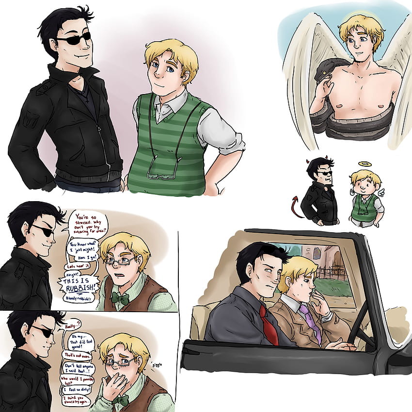 Of aziraphale and crowley doodles by reversealchemist fan art digital ...