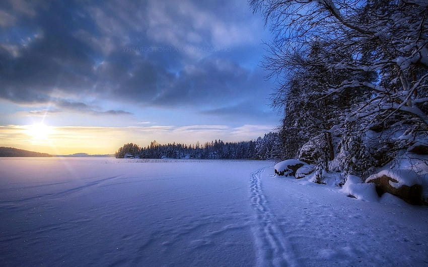 Landscape winter snow field, winter field HD wallpaper | Pxfuel