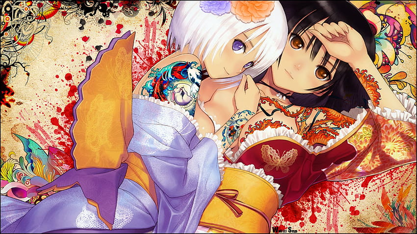 bunga pakaian jepang kimono taka tony, anime jepang tradisional Wallpaper HD