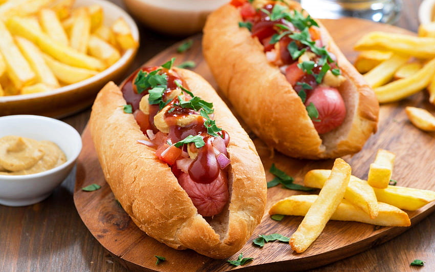 Fast Food, hotdog HD wallpaper