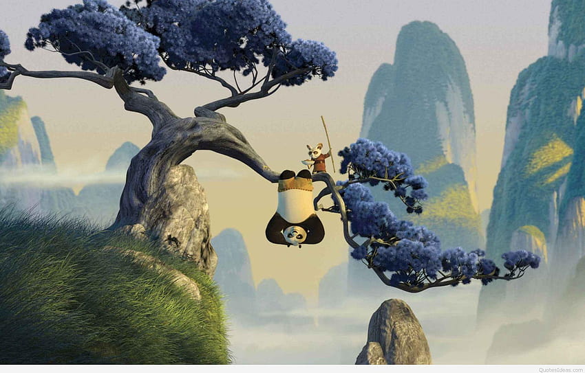 Cytaty z kreskówek Kung Fu Panda i kung fu Tapeta HD