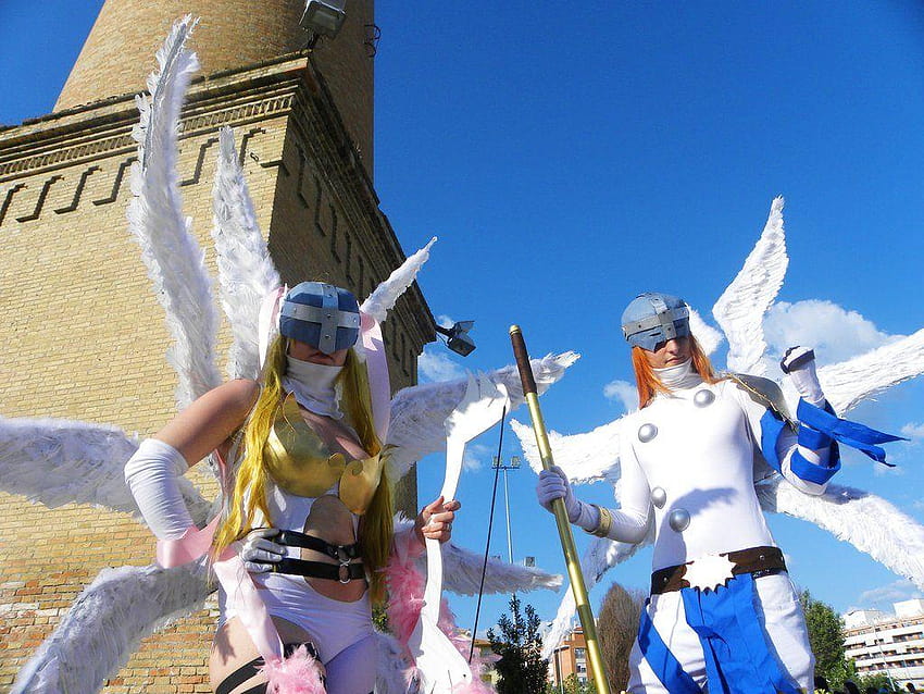 Angewomon and Angemon Cosplay. by LeydaCosplay HD wallpaper