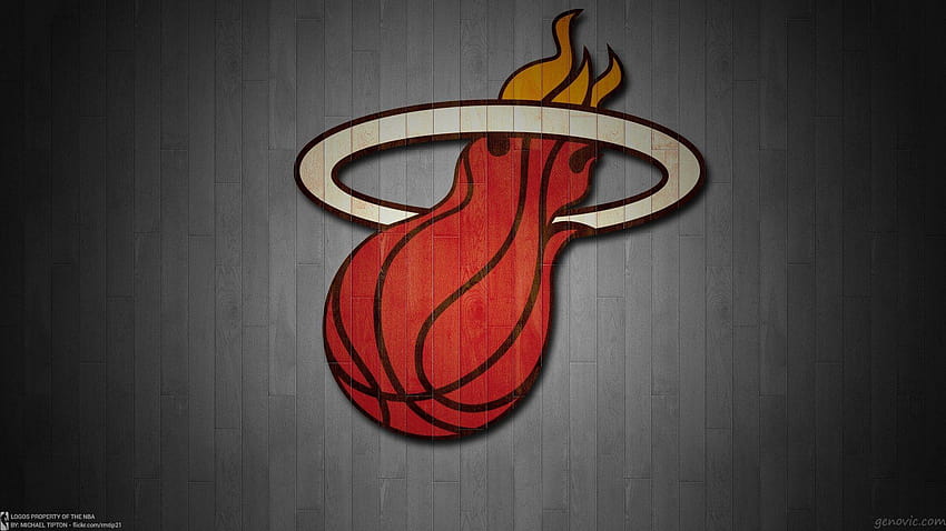 Miami Heat, logotipo de miami papel de parede HD