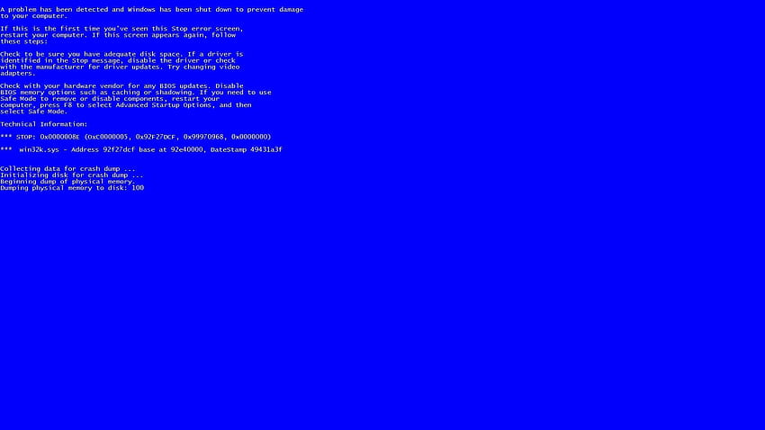 Blue Screen of Death Backgrounds ·①, bsod 1440x900 HD wallpaper