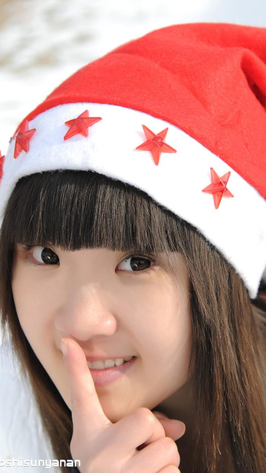 Cute Girl Christmas Android Tapeta na telefon HD