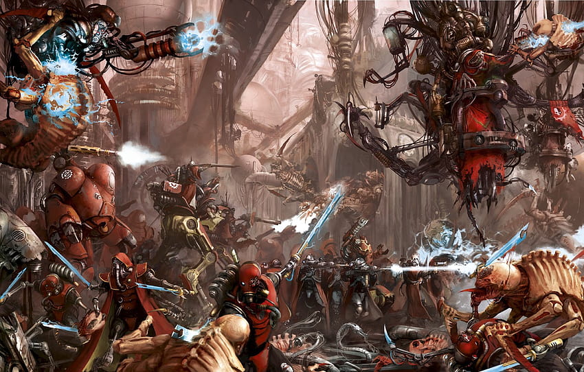 Warhammer 40 000, tyranidzi, tech kapłan, Adeptus Mechanicus , sekcja фантастика, warhammer 40000 mechanikus Tapeta HD