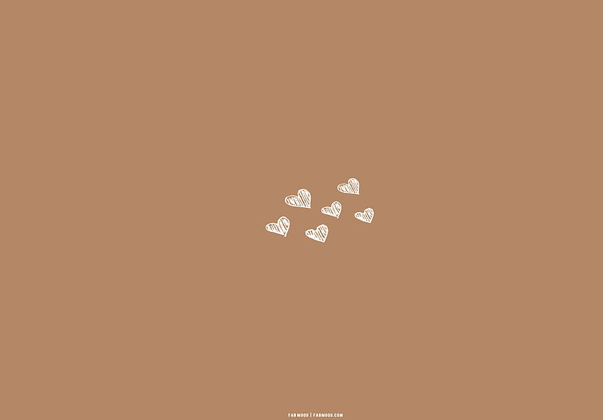25 Brown Aesthetic for Laptop : Scratch Hearts 1, brown heart aesthetic HD wallpaper