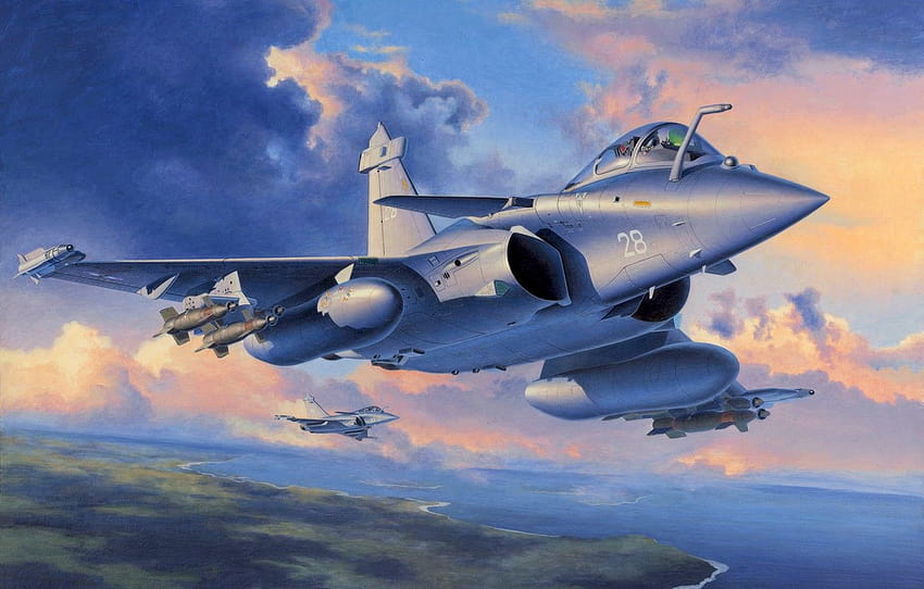 guerre, art, peinture, aviation, jet, Dassault Rafale, avion de chasse rafale Fond d'écran HD