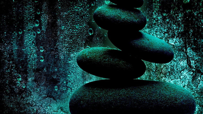 Zrównoważony kamień i woda wilgotna, woda kamienna Tapeta HD