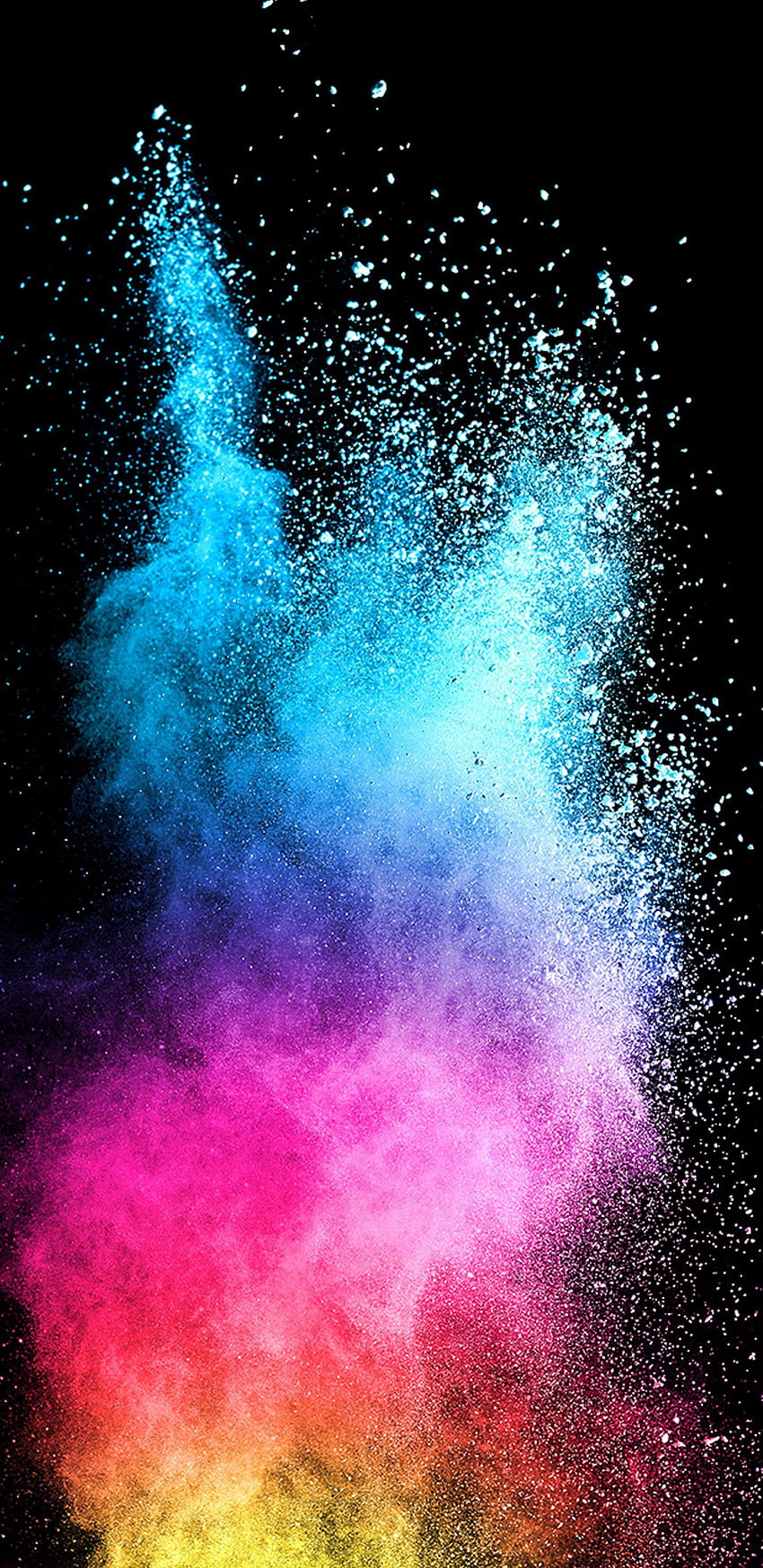 Polvere colorata astratta con sfondi scuri per Samsung Galaxy, Samsung Galaxy ad alta definizione Sfondo del telefono HD
