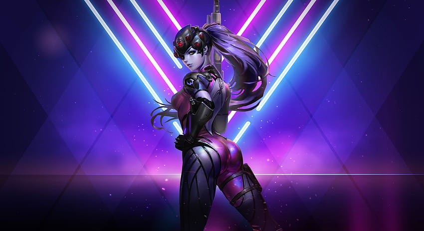 Widowmaker Neon Overwatch HD wallpaper