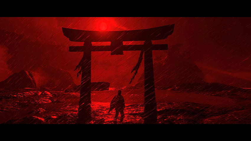 Ghost of Tsushima] Bu modu çok seviyorum. Samuray kırmızısının bu sahneye uygun olduğunu hissettim.: playstation HD duvar kağıdı