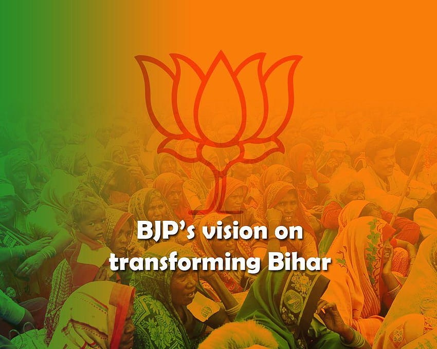 Elección de Bihar, antecedentes para bjp fondo de pantalla