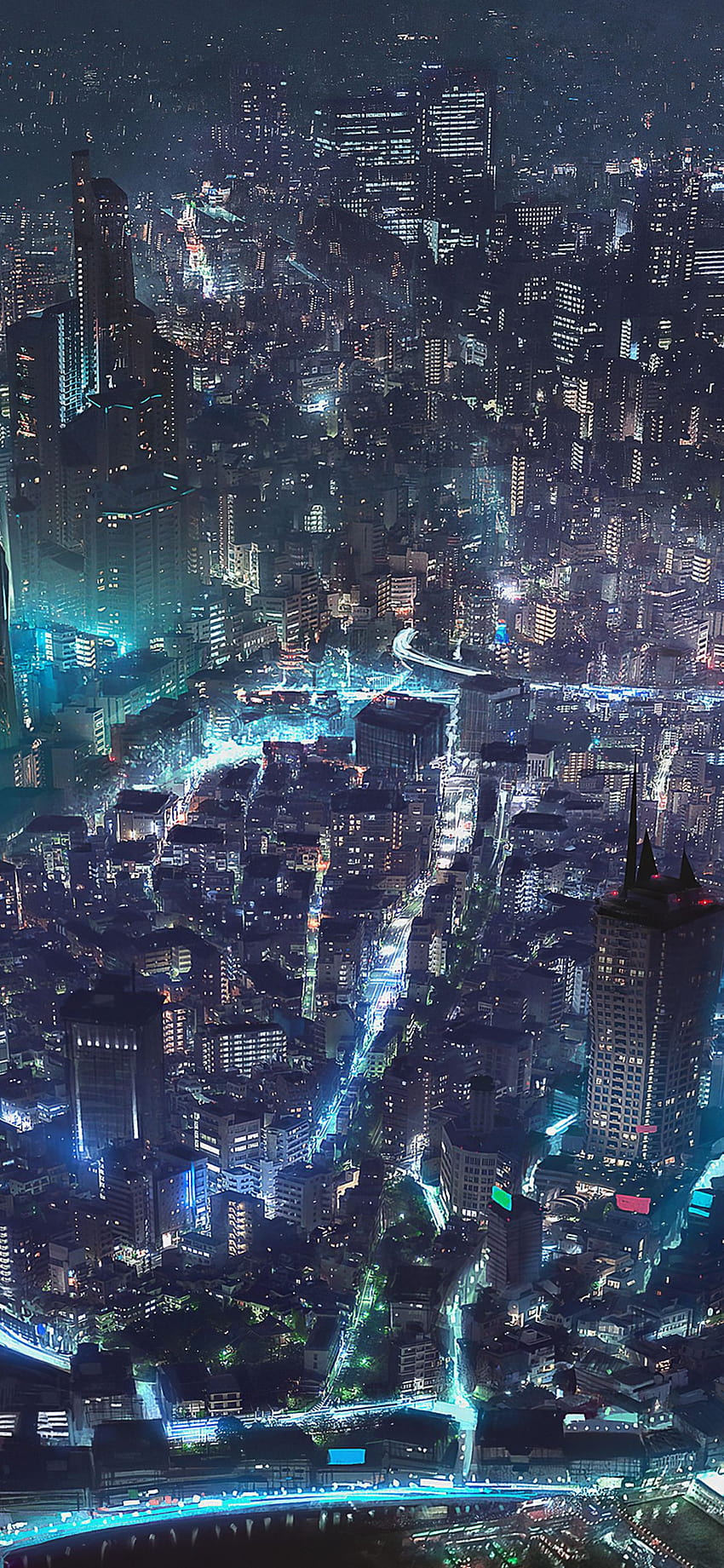 1125x2436 Cyberpunk City Mapa świata ...qwalls, miasto nocą cyberpunk iphone Tapeta na telefon HD