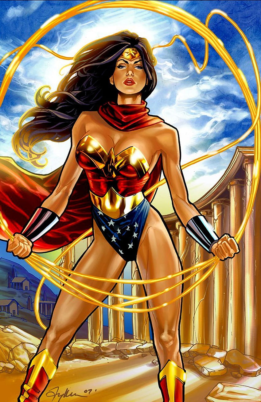 Wonder Woman Cartoon, meraviglia le donne carine Sfondo del telefono HD