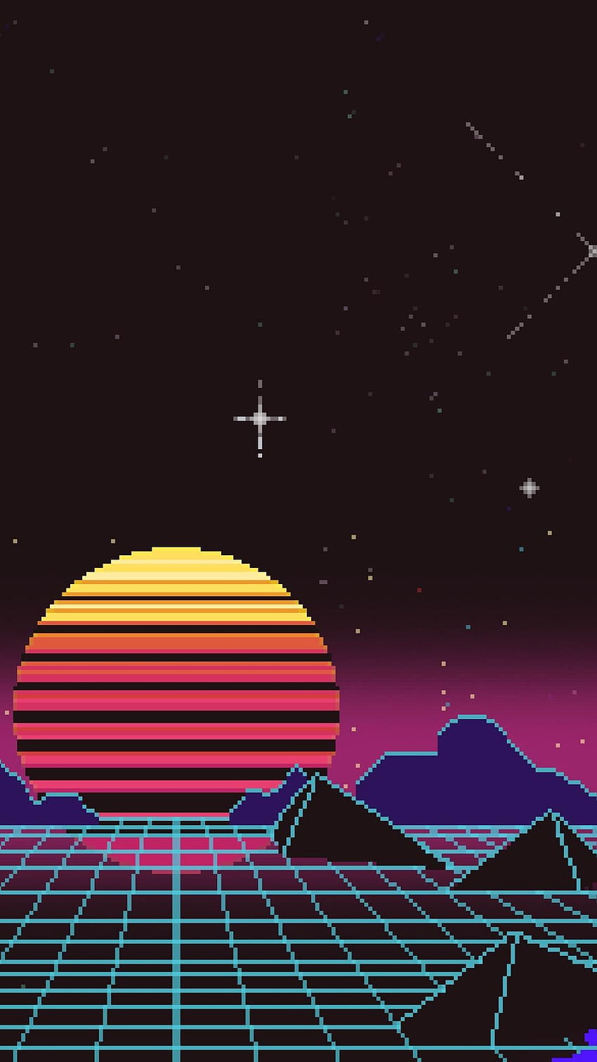 1080x1920 Outrun Pixel Sunset Iphone 7, 6s, 6 Plus and Pixel XL ,One, outrun sunset HD phone wallpaper