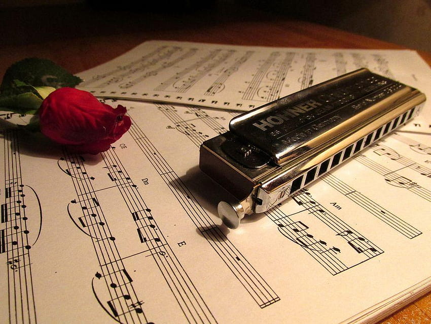 Music And Harmonica For HD wallpaper