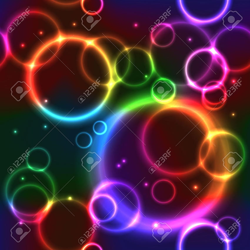 S coloridos sin costuras con círculos de neón del arco iris, círculo fondo  de pantalla del teléfono | Pxfuel