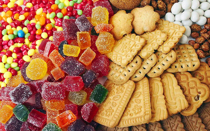 Sweets Candy and Biscuits gh, snack HD wallpaper