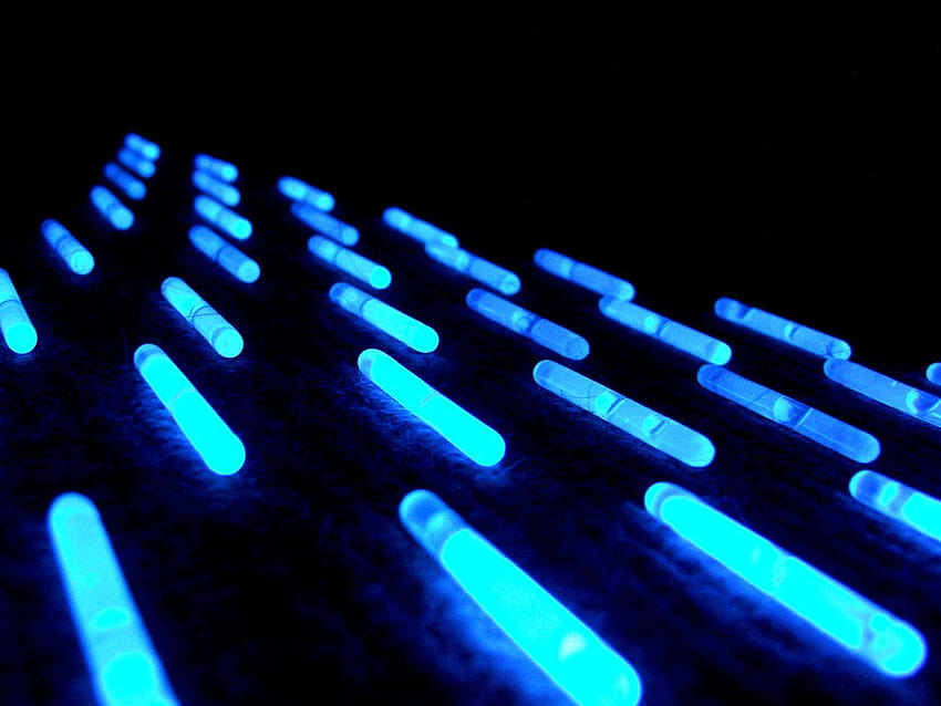 blue glow sticks HD wallpaper