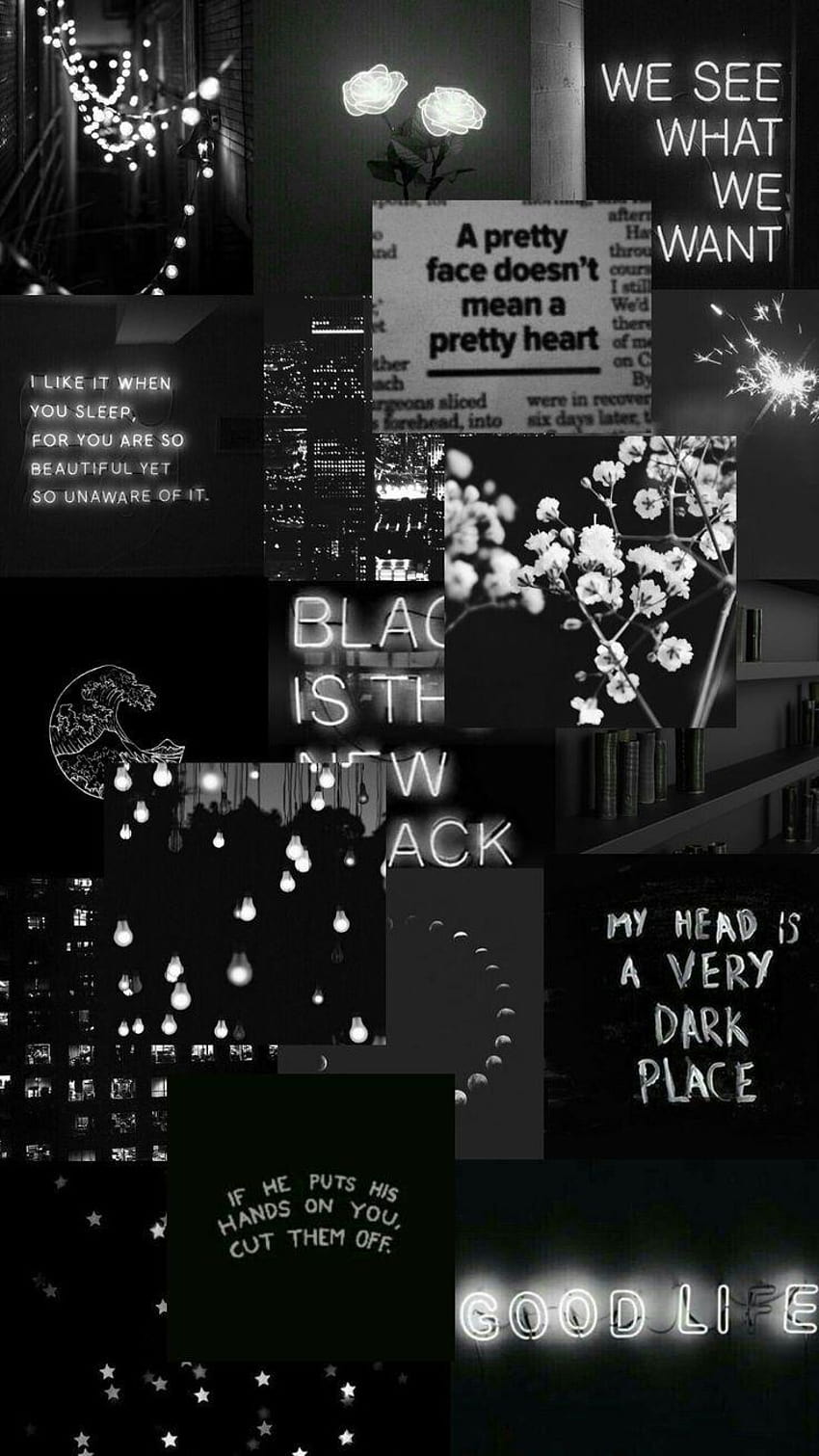 Aesthetic Text Black, lockscreen aesthetic black HD phone wallpaper