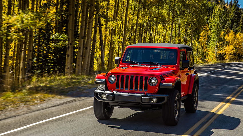 Jeep Wrangler Rubicon, red, on road , 1920x1080, Full , TV, F, red jeep HD  wallpaper | Pxfuel