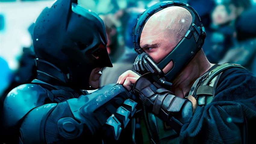 Movies Batman Christian Bale Bane The Dark Knight Rises Tom Hardy, christian bale batman HD wallpaper