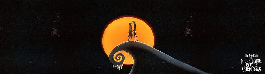 Dual Monitor Nightmare Before Christmas I spent a couple of hours making because apparently one doesn't exist! [3840x1080] :, dual monitor christmas HD wallpaper