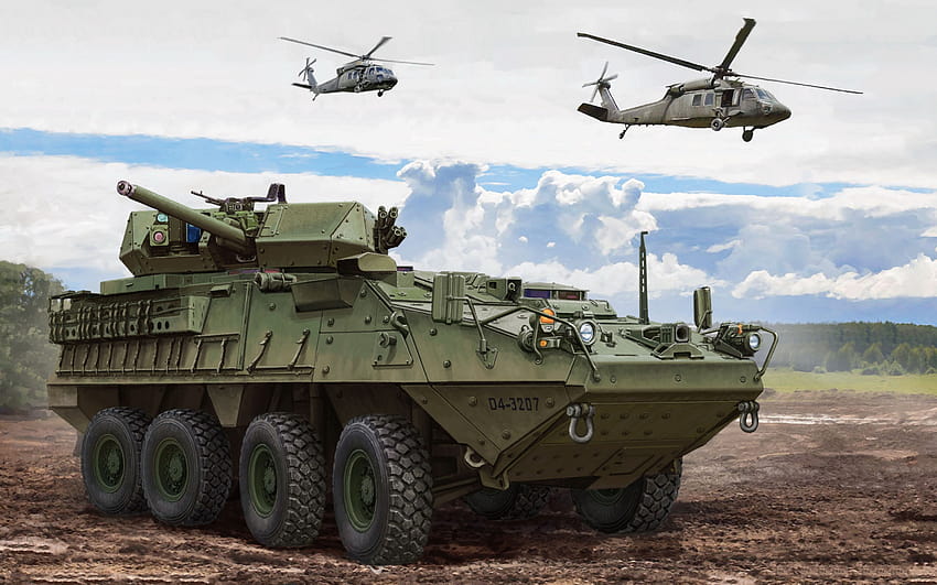Stryker, IFV, M1296 Stryker Dragoon, бойна машина на пехотата, армия на САЩ, пехота, бронирани автомобили с резолюция 2880x1800. Висококачествен автомобил stryker HD тапет