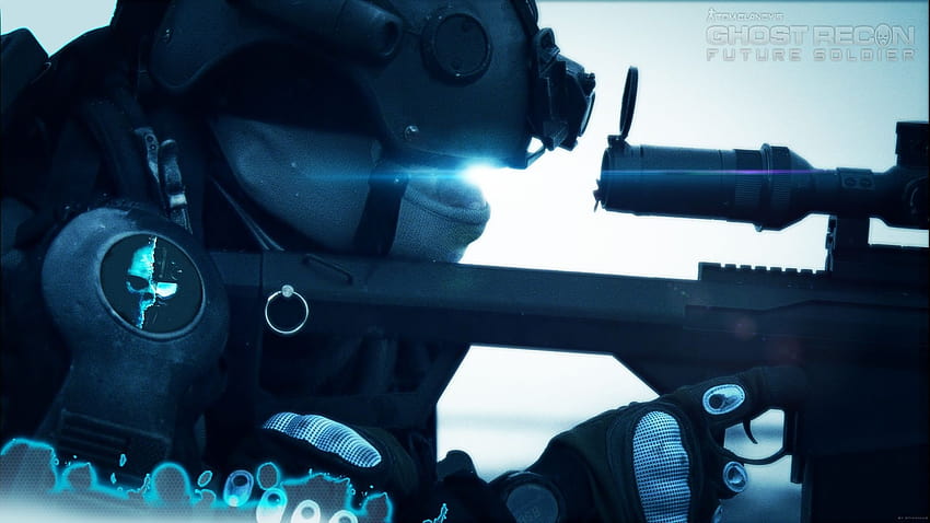scope skulls blue white glasses snipers masks sunlight ghost recon night vision ghost recon future s High Quality ,High Definition HD wallpaper