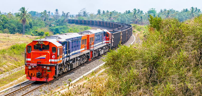 Jornada para a frente, kereta api indonésia papel de parede HD