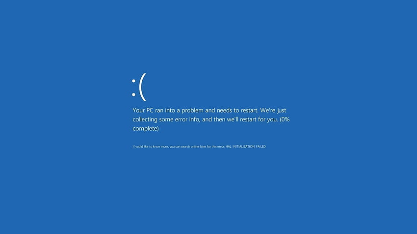 Niebieski ekran tła technicznego komputera śmierci, ekran błędu Tapeta HD