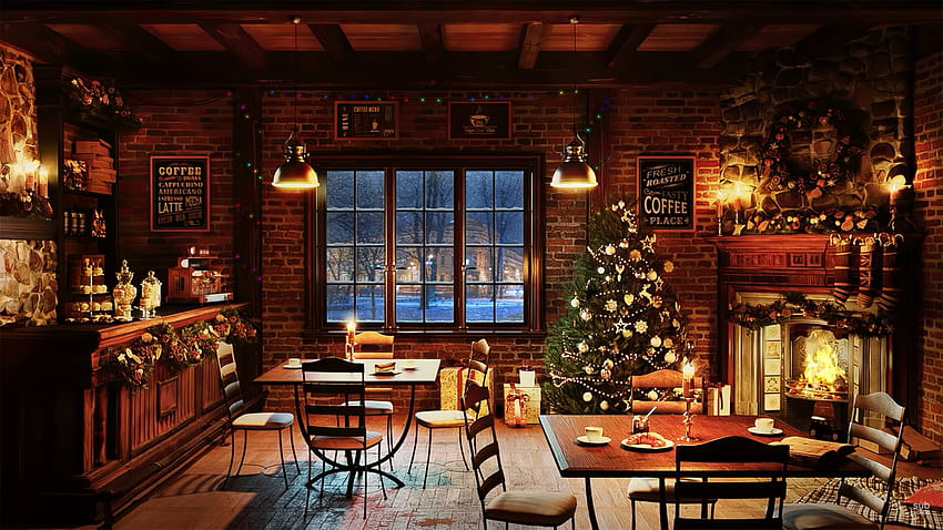 Can anyone help me find similar , cafe shop with a fireplace and window? : r/, merchandise HD wallpaper
