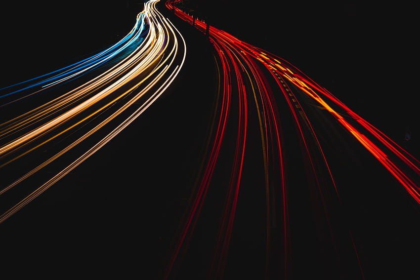 Estelas de luz en una autopista alemana, grafía, s y fondo de pantalla