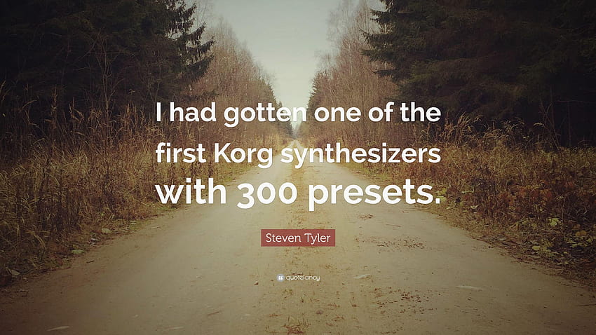 Цитат на Стивън Тайлър: „Бях се сдобил с един от първите синтезатори на Korg HD тапет
