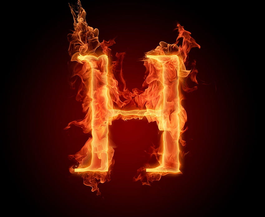 h letter fire flame alphabet, alphabet b computer HD wallpaper