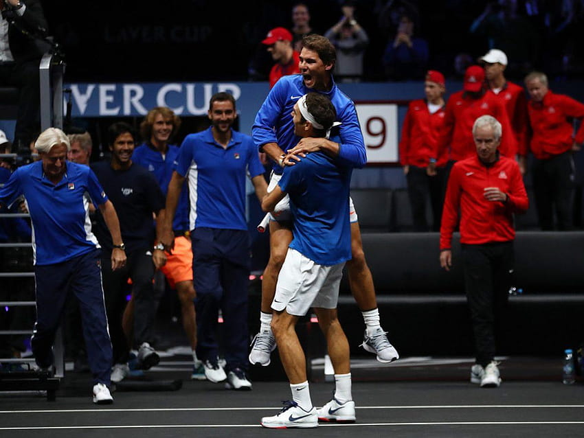 Roger Federer says he will break Rafael Nadal's back if Team, laver cup HD wallpaper