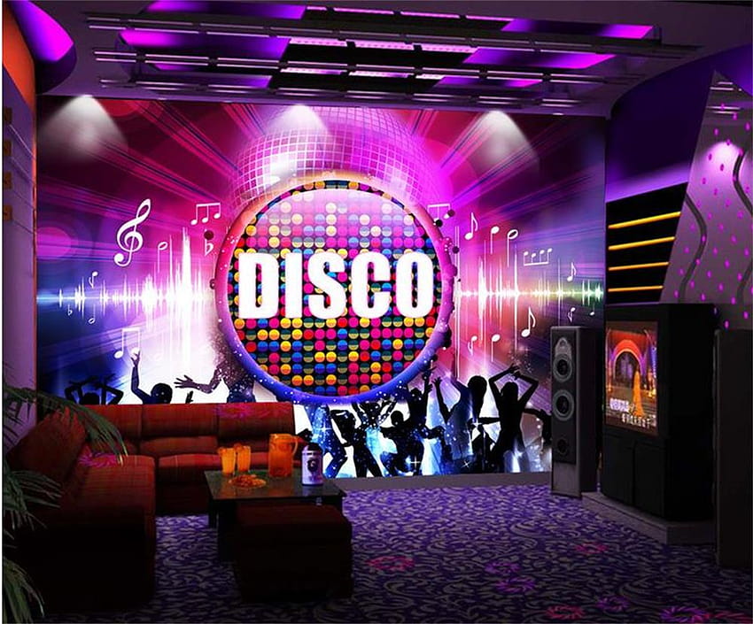 3D /custom /Cool DISCO girl/TV/sofa/Bedroom/KTV/bar/mural/Hotel/living room, disco room HD wallpaper