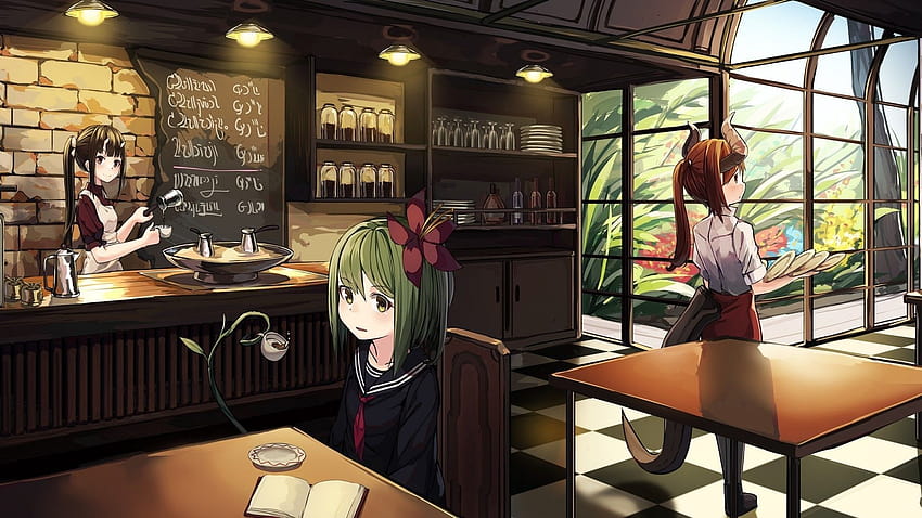 Anime Cafe, Slice Of Life, Girls ..., cafe anime HD wallpaper