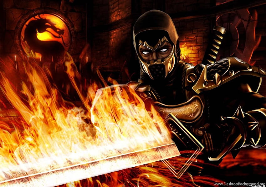 Scorpion Mk Deception Wall Paper Fighting By Voldreth Backgrounds, 모탈 컴뱃 속임수 HD 월페이퍼