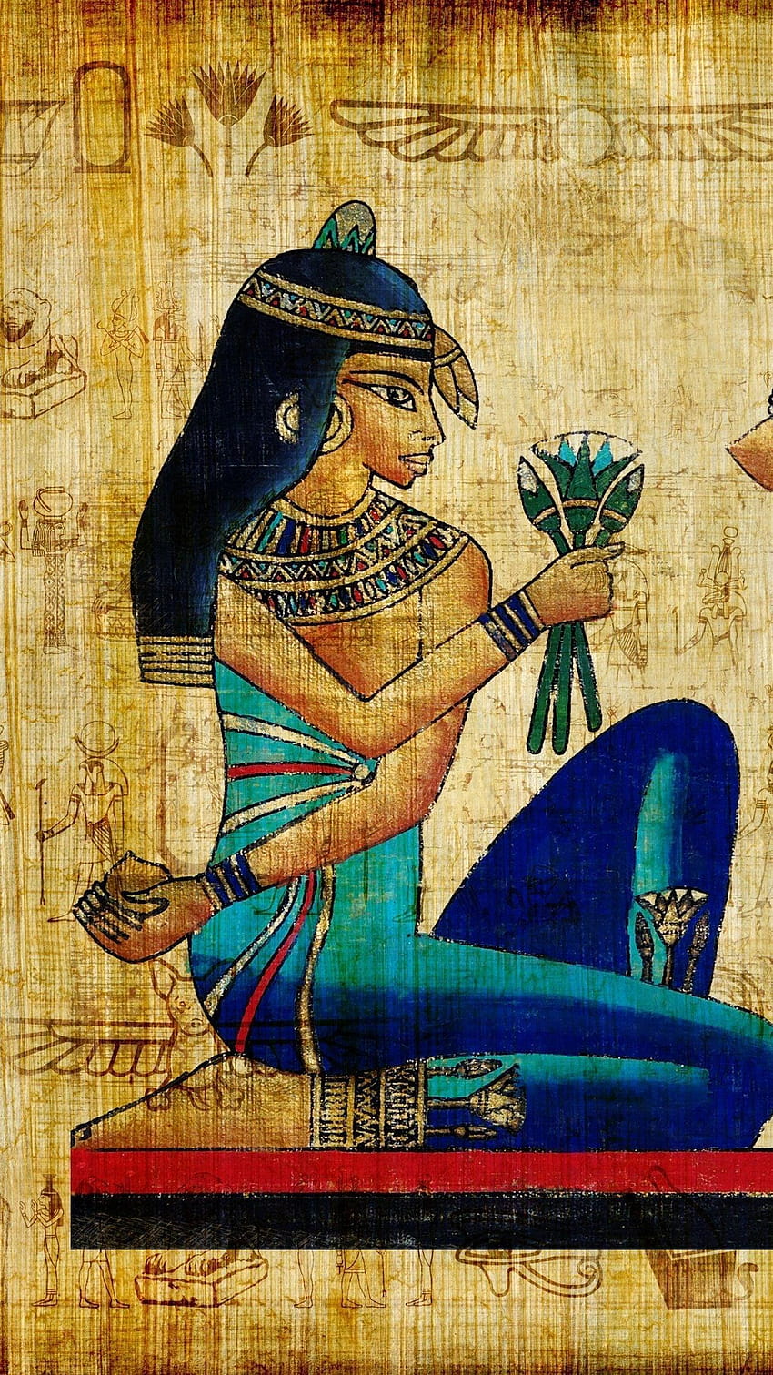 1350x2400 갈색 머리, 소녀, 고대, 이집트, 이집트 아이폰 HD 전화 배경 화면