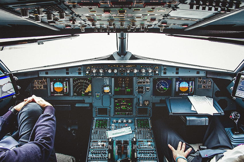 6 Airplane Cockpit, airbus a320 HD wallpaper