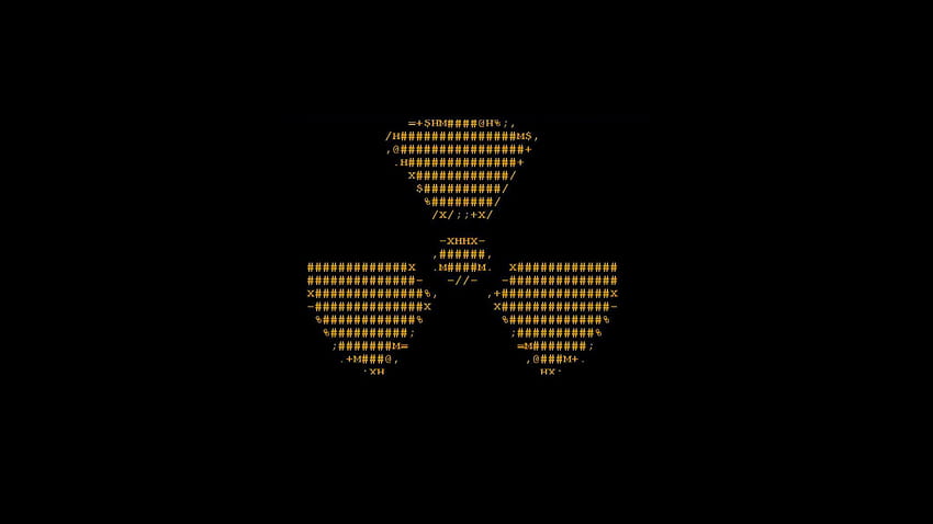Symbol für radioaktive ASCII-Strahlung, nukleares Symbol HD-Hintergrundbild
