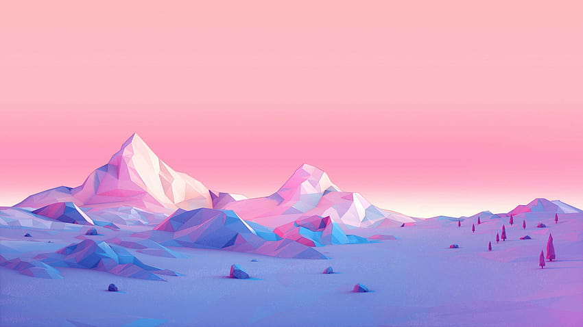100 Fresh Minimalist Mountain Inspiration, montanha roxa minimalista papel de parede HD