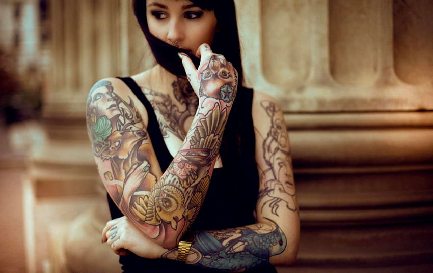 Best Of Tattooed Girl Full, body tattoo HD wallpaper