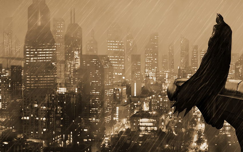 Batman, Penjaga Kota Gotham, Malam,, Latar Belakang, Ri2xn7, kota Wallpaper HD