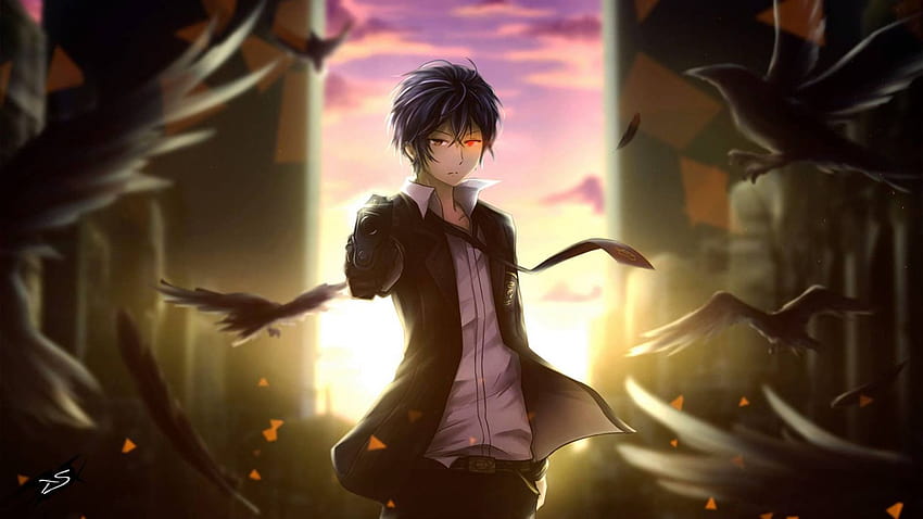 Hei, Darker Than Black, Anime, Ravens, Gun Fire, Hintergrund, D8c110, schwarzer und lila Anime-Junge HD-Hintergrundbild