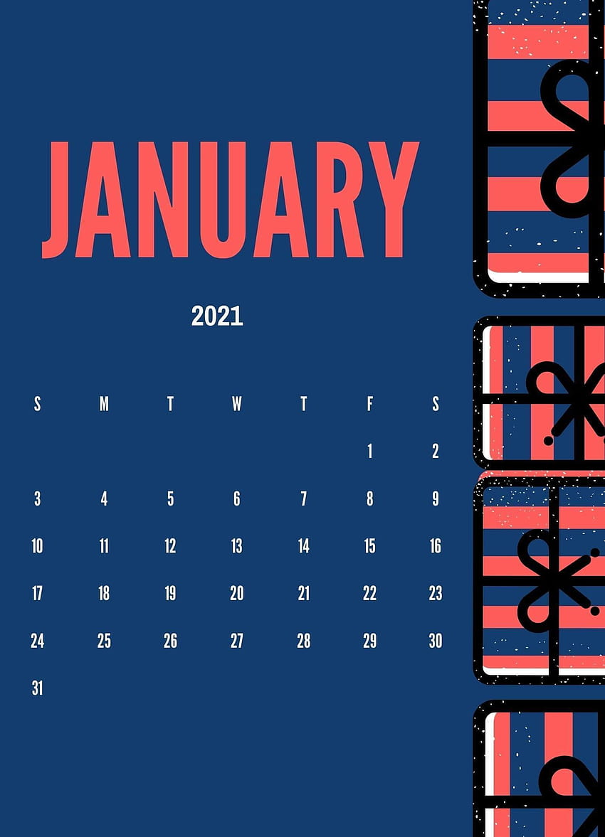 Cute January 2021 Calendar – Printable Editable Template, 2021 cute HD phone wallpaper