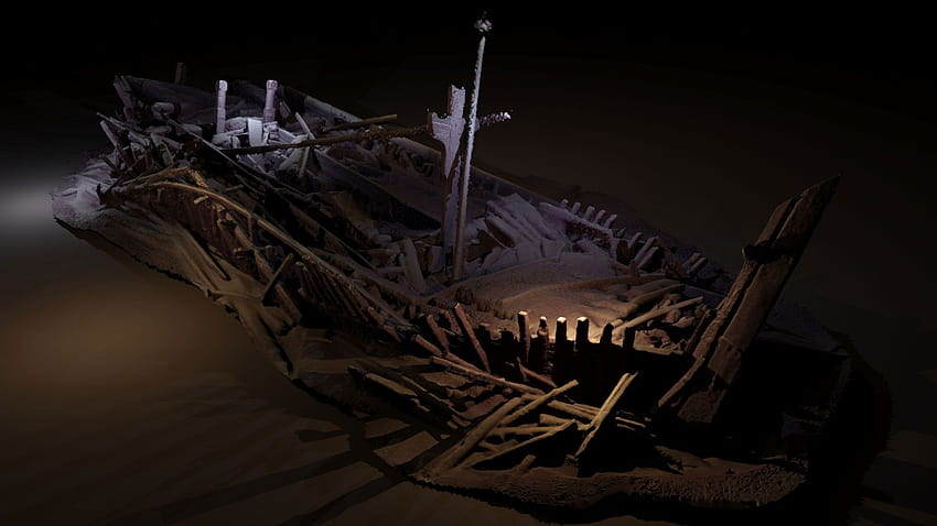 Векове запазени останки от корабокрушения, открити в Черно море, известни останки от корабокрушения HD тапет