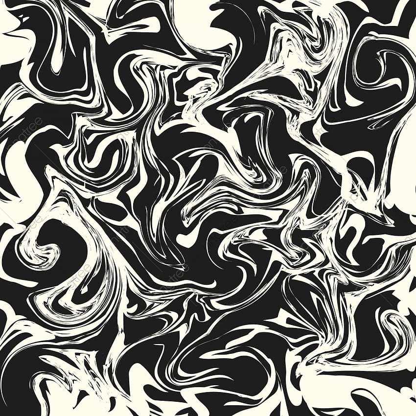 Parede de textura de mármore preto e branco padrão de onda abstrata, design de onda abstrata Papel de parede de celular HD